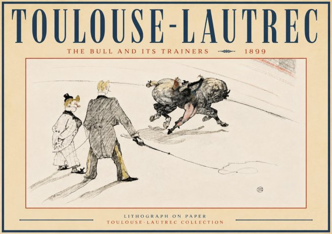 Toulouse-Lautrec The Bull and Its Trainers No6 - Plakát