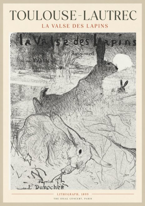 Toulouse-Lautrec La Valse Des Lapins No1 - Plakát