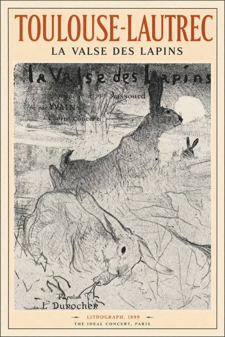 Toulouse-Lautrec La Valse Des Lapins No2 - Plakát