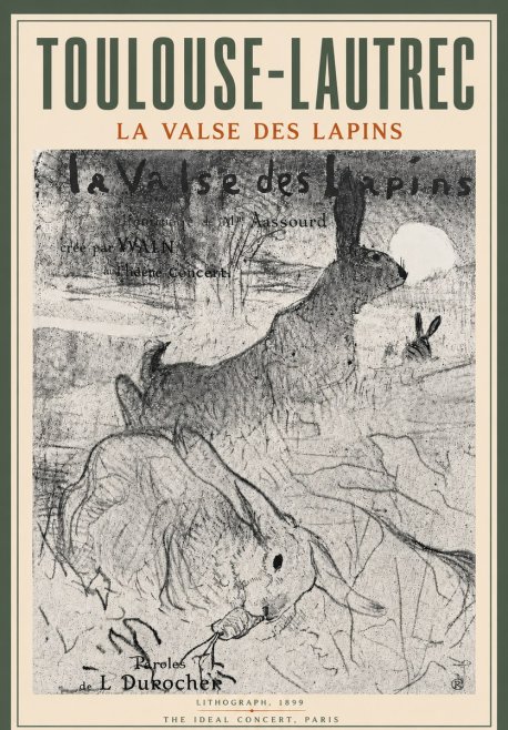 Toulouse-Lautrec La Valse Des Lapins No6 - Plakát