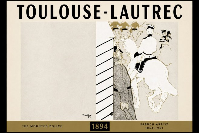 Toulouse-Lautrec The Mounted Police No2 - Plakát