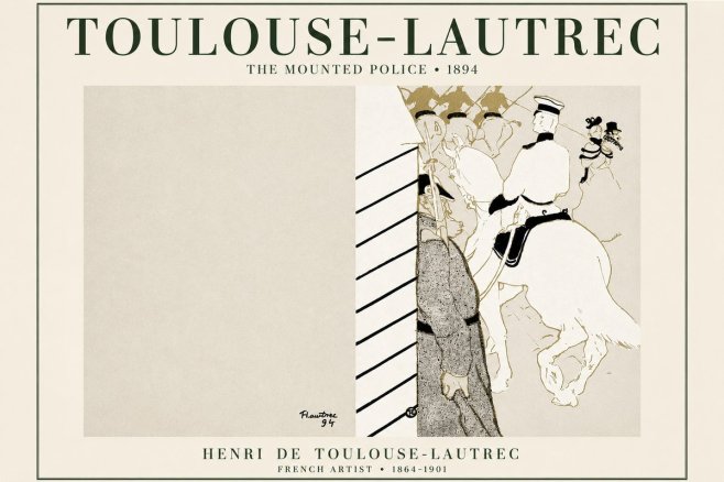 Toulouse-Lautrec The Mounted Police No3 - Plakát