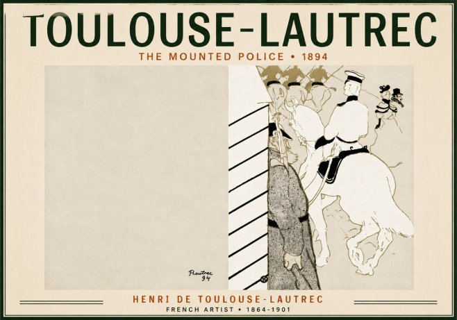 Toulouse-Lautrec The Mounted Police No6 - Plakát