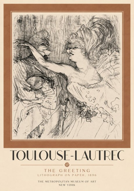 Toulouse-Lautrec The Greeting No3 - Plakát