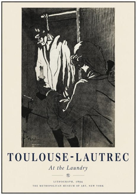 Toulouse-Lautrec At the Laundry No1 - Plakát