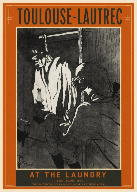 Toulouse-Lautrec At the Laundry No2 - Plakát