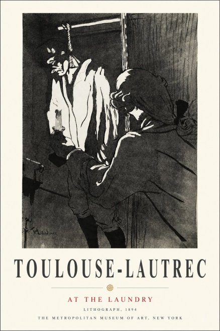 Toulouse-Lautrec At the Laundry No3 - Plakát