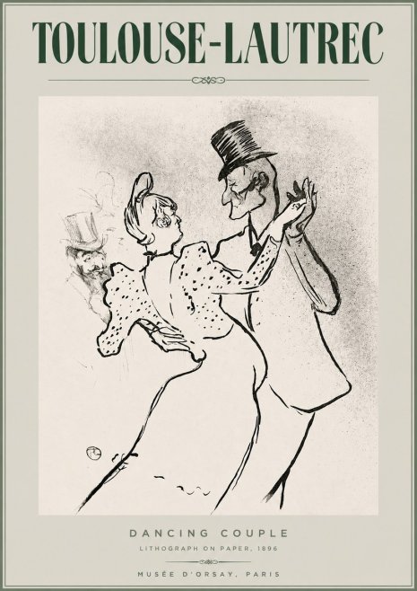 Toulouse-Lautrec Dancing Couple No2 - Plakát