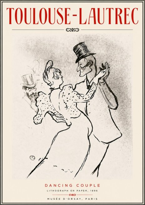 Toulouse-Lautrec Dancing Couple No5 - Plakát