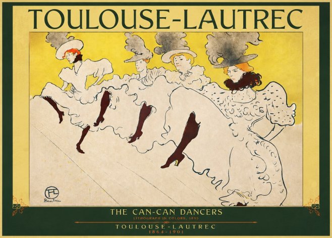 Toulouse-Lautrec The Can-can Dancers No2 - Plakát