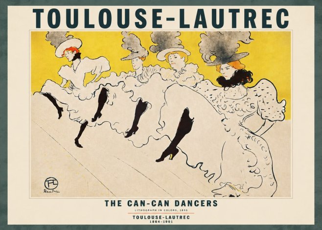 Toulouse-Lautrec The Can-can Dancers No4 - Plakát