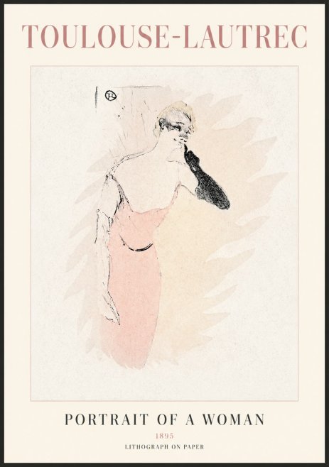 Toulouse-Lautrec Portrait of a Woman IV No1 - Plakát