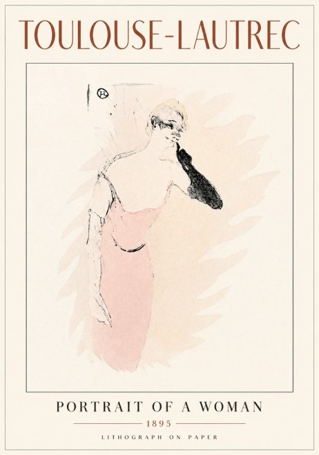 Toulouse-Lautrec Portrait of a Woman IV No3 - Plakát
