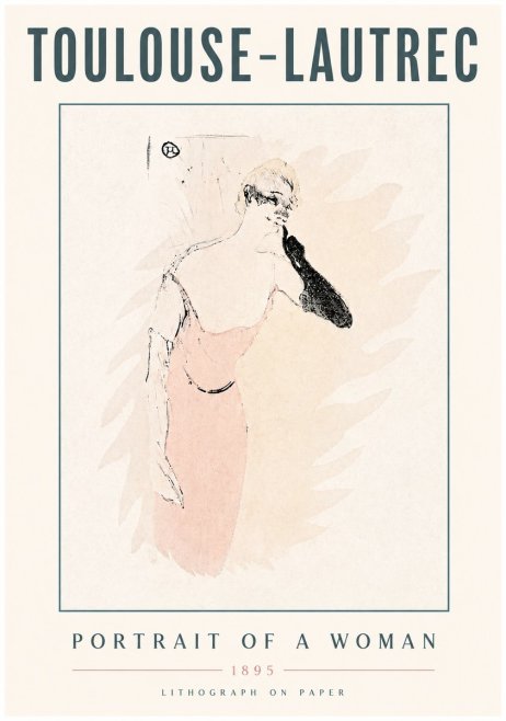 Toulouse-Lautrec Portrait of a Woman IV No5 - Plakát