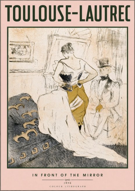 Toulouse-Lautrec In Front of the Mirror No3 - Plakát