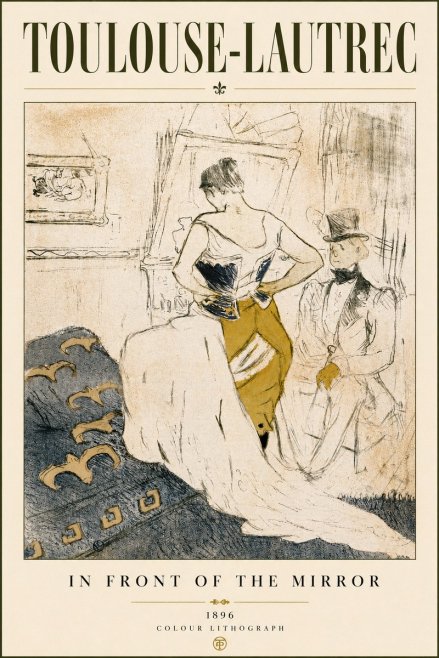 Toulouse-Lautrec In Front of the Mirror No4 - Plakát