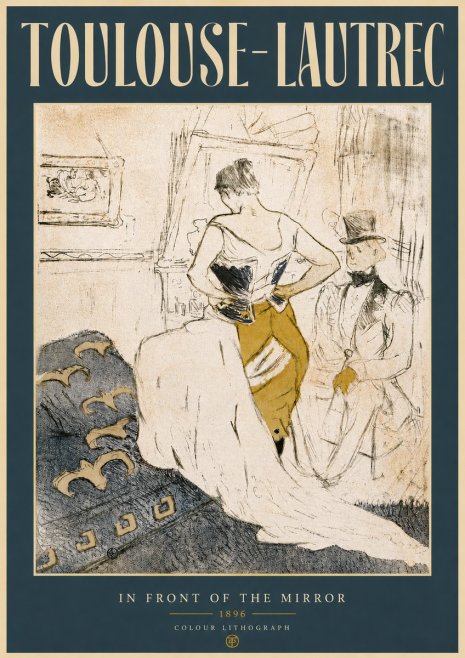 Toulouse-Lautrec In Front of the Mirror No5 - Plakát