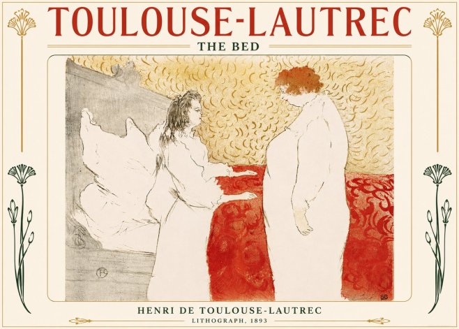Toulouse-Lautrec The Bed No5 - Plakát