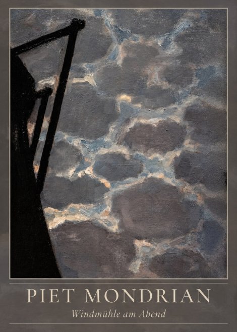 Piet Mondrian Windmühle Am Abend I No4 - Plakát