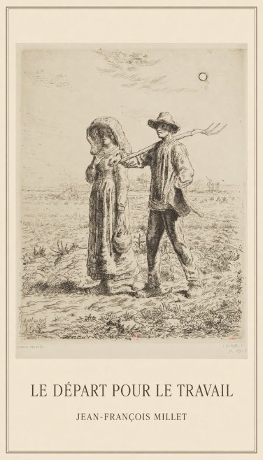 Jean-François Millet Le Départ Pour Le Travail II No1 - Plakát
