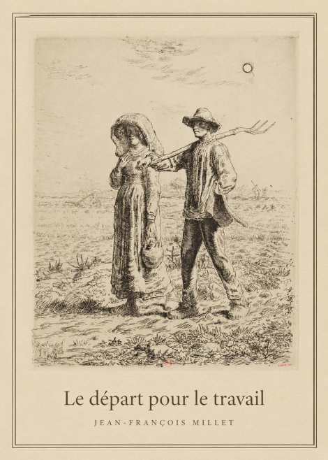 Jean-François Millet Le Départ Pour Le Travail II No4 - Plakát