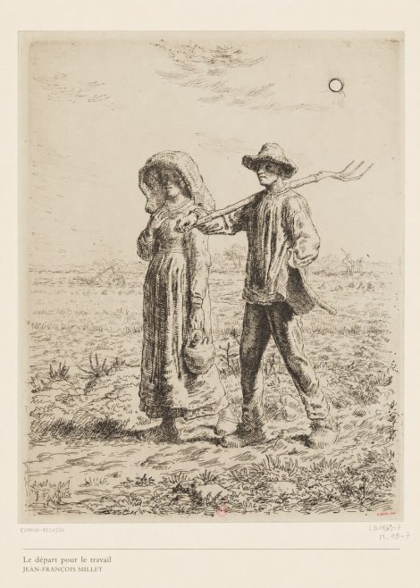 Jean-François Millet Le Départ Pour Le Travail II No6 - Plakát