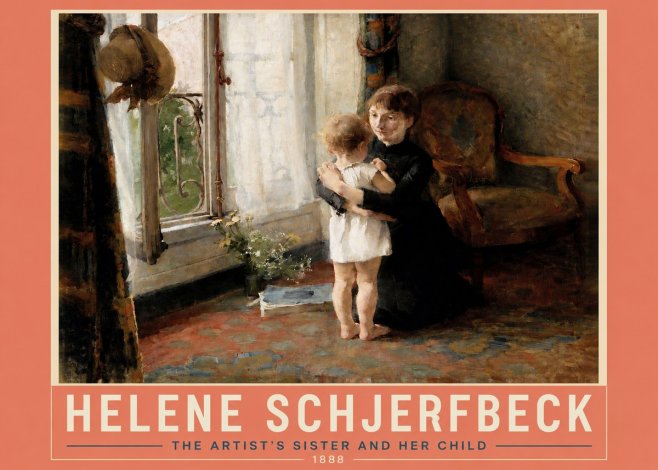 Helene Schjerfbeck The Artist's Sister and Her Child No4 - Plakát