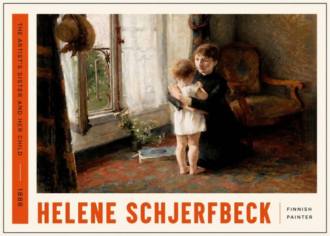 Helene Schjerfbeck The Artist's Sister and Her Child No6 - Plakát