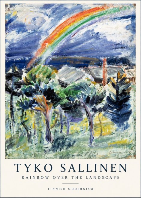 Tyko Sallinen Rainbow over the Landscape No1 - Plakát