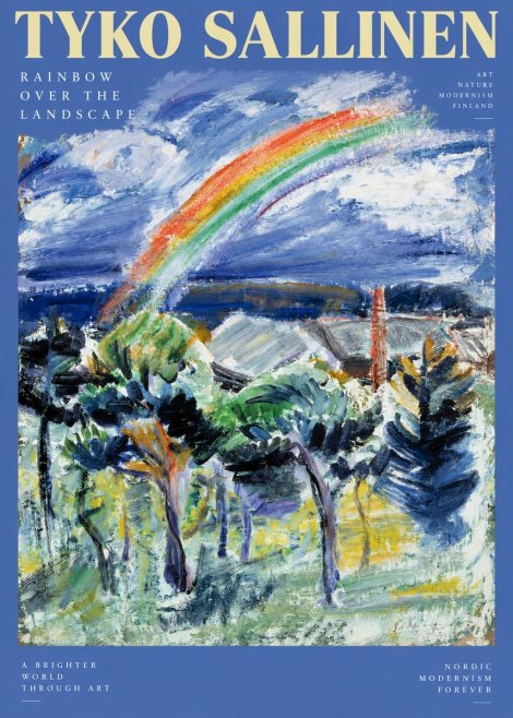 Tyko Sallinen Rainbow over the Landscape No2 - Plakát