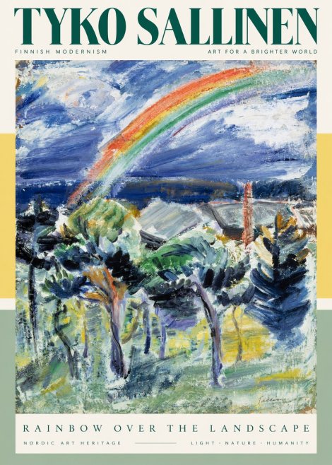 Tyko Sallinen Rainbow over the Landscape No4 - Plakát