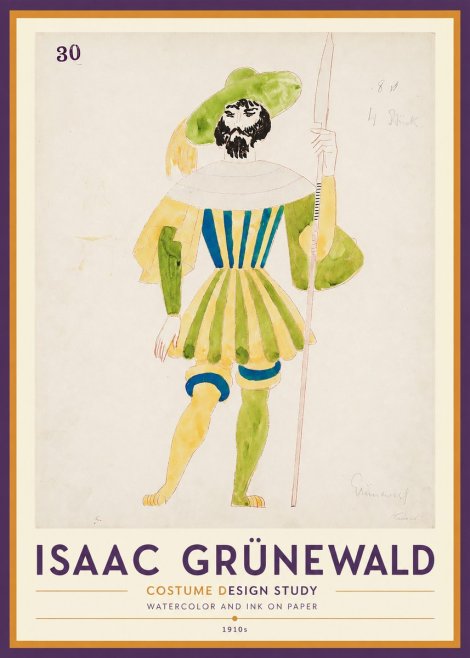 Isaac Grünewald Study for Costume Design No2 - Plakát