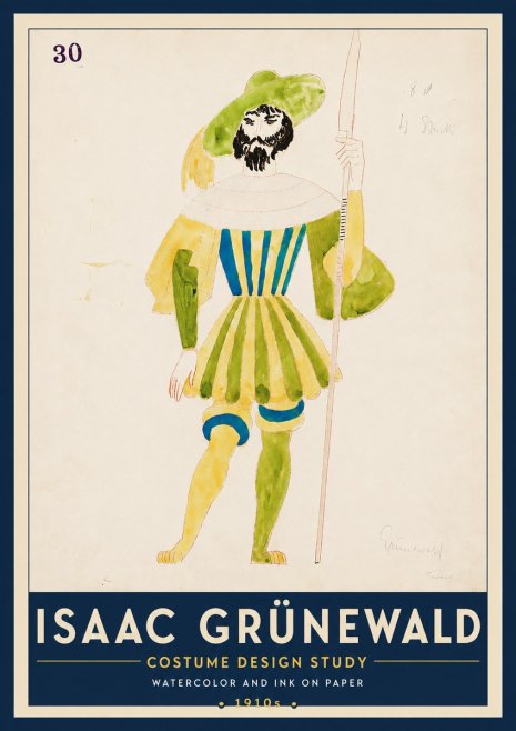 Isaac Grünewald Study for Costume Design No5 - Plakát