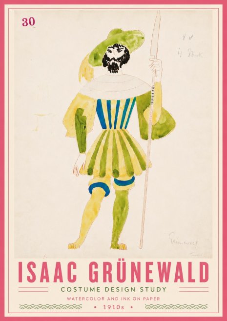 Isaac Grünewald Study for Costume Design No6 - Plakát