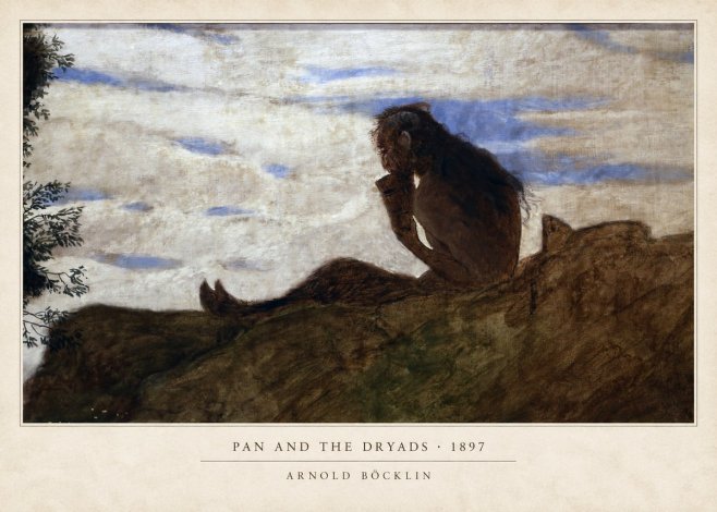 Arnold Böcklin Pan and the Dryads No2 - Plakát