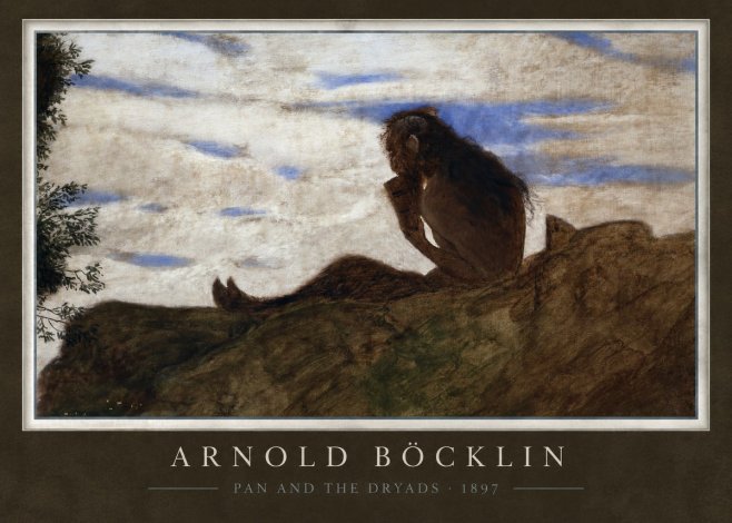Arnold Böcklin Pan and the Dryads No4 - Plakát