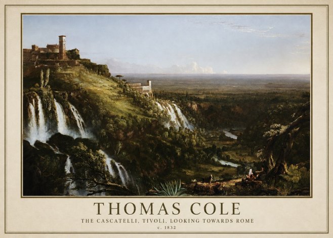 Thomas Cole The Cascatelli, Tivoli, Looking Towards Rome No5 - Plakát