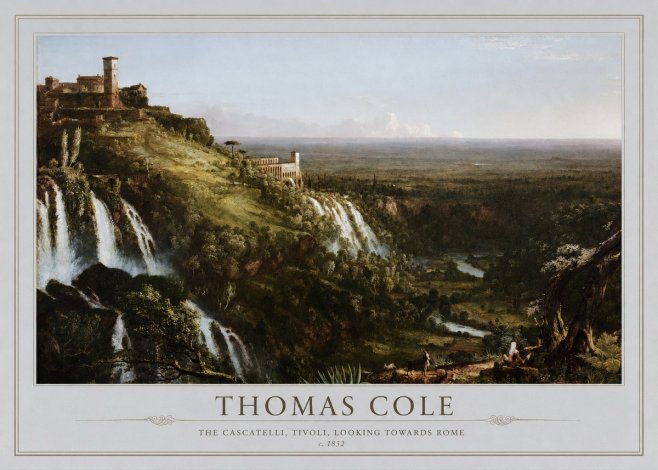 Thomas Cole The Cascatelli, Tivoli, Looking Towards Rome No6 - Plakát