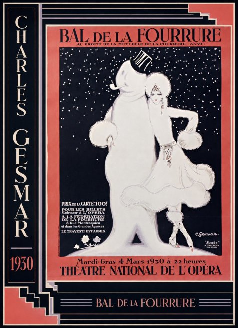 Charles Gesmar Bal De La Fourrure I No2 - Plakát