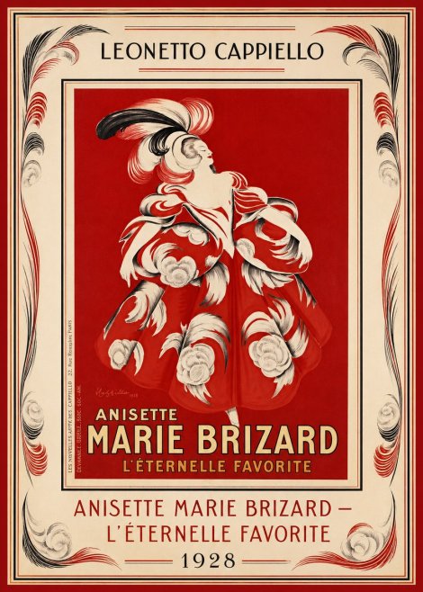 Leonetto Cappiello Ansette Marie Brizard - L'éternelle Favorite No1 - Plakát