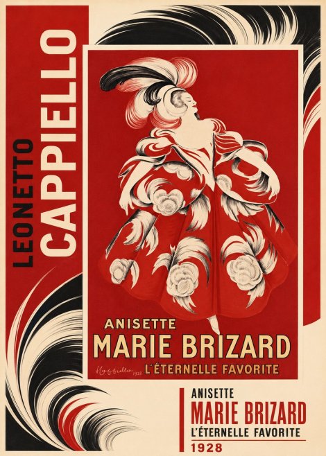 Leonetto Cappiello Ansette Marie Brizard - L'éternelle Favorite No2 - Plakát