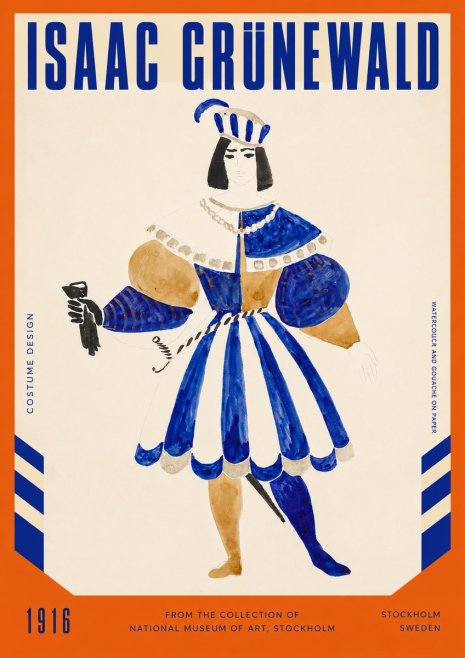Isaac Grünewald Costume Design III No2 - Plakát
