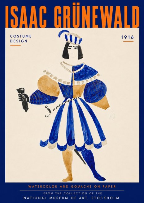 Isaac Grünewald Costume Design III No5 - Plakát