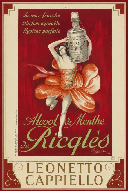 Leonetto Cappiello Alcool De Menthe De Ricqlès I No4 - Plakát