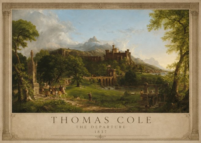 Thomas Cole The Departure II No1 - Plakát