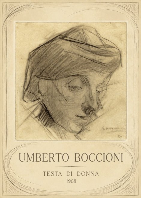 Umberto Boccioni Testa Di Donna No4 - Plakát