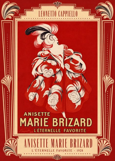 Leonetto Cappiello Anisette Marie Brizard - L'éternelle Favorite No4 - Plakát