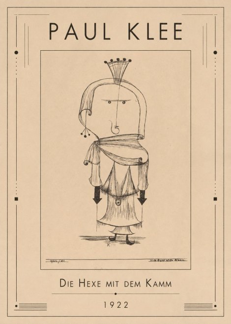 Paul Klee Die Hexe Mit Dem Kamm No1 - Plakát