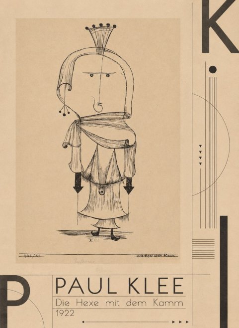 Paul Klee Die Hexe Mit Dem Kamm No3 - Plakát