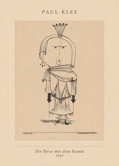 Paul Klee Die Hexe Mit Dem Kamm No4 - Plakát